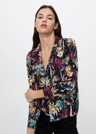 Zara basic women's floral blouse женская блуза1 фото