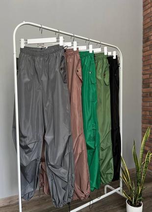 Женские брюки карго плащевка |  коллекция 20235 фото