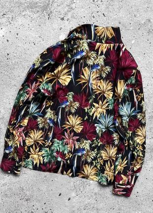 Zara basic women's floral blouse женская блуза8 фото