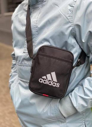 Месенджер[барсетка] adidas, сумка адідас через плече, месенджер через плечо чорний carhartt ellesse kappa puma1 фото