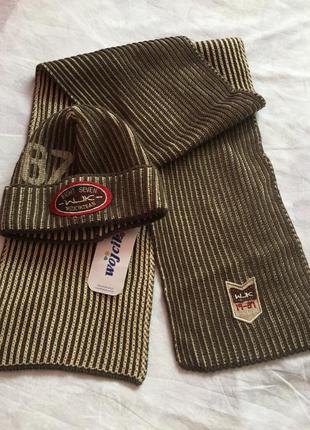Шапка, шарф wojcik комплект на весну 86 92 98 зростання набір