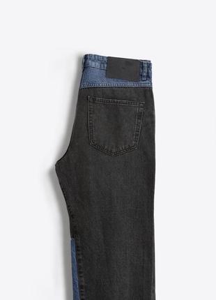 Дуже круті чоловічі джинси straight fit у стилі печворк від zara. можна на підлітка7 фото