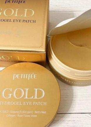 Гидрогелевые патчи с частицами золота petitfee gold hydrogel eye4 фото