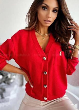 Женский свитер кардиган двухсторонняя ангора шерсть |  осень 20233 фото