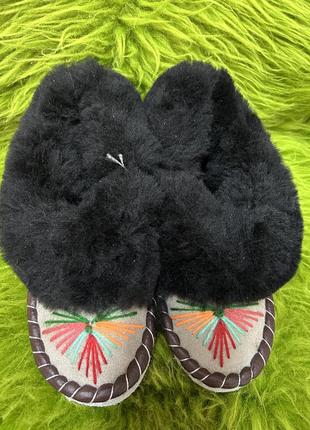 Закопанки, хутряні жіночі капці, капці з овечої вовни