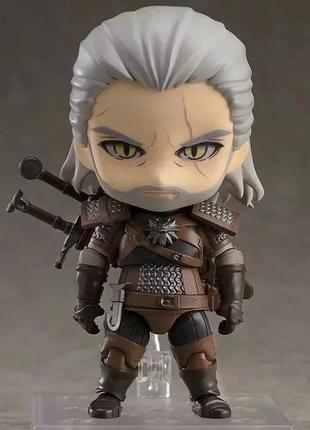 Подвижная фигурка геральт, статуэтка geralt nendoroid 10см. фигурка witcher 3