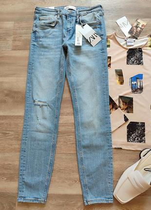 Джинси скіні з середньою посадкою zw zara розмір 38/м оригінал new collection