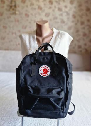 Унісекс чорний рюкзак fjallraven kanken2 фото