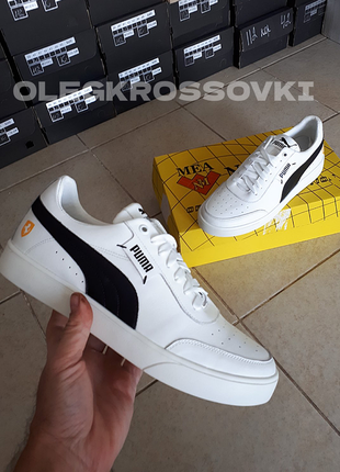 Puma ferrari мужские кожаные кроссовки, кеды пума весна-осень