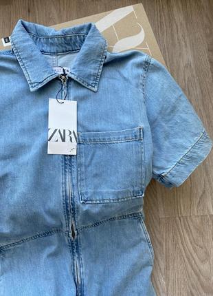 Zara джинсовий комбінезон розмір м7 фото