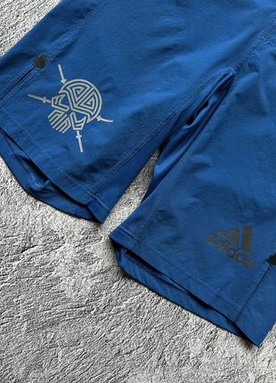 Крутые, оригинальные спортивные шорты adidas blue3 фото