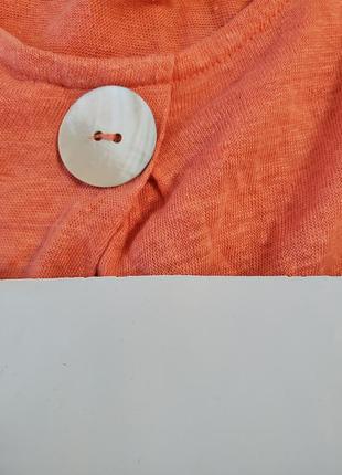 Шикарная брендовая трикотажная льняная блузка свободного фасона8 фото