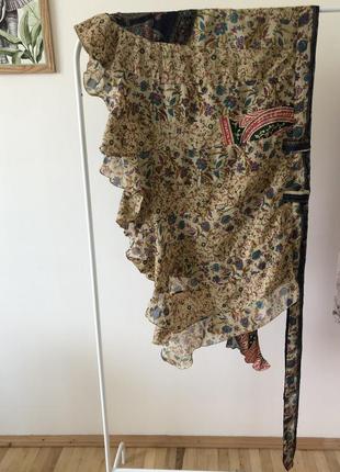 Шелк, непал юбка пэчворк4 фото
