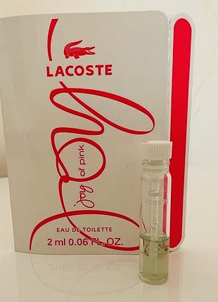 Оригінальний пробник lacoste joy of pink