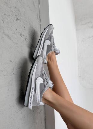 Кроссовки nike sacai grey5 фото