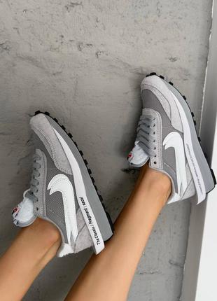 Кроссовки nike sacai grey6 фото