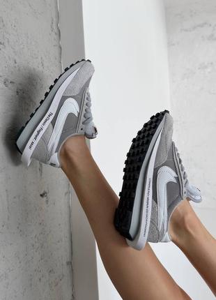 Кроссовки nike sacai grey8 фото