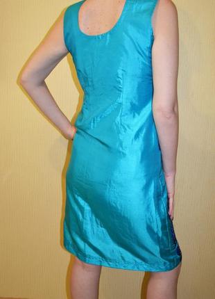 Роскошное платье бирюзовое с вышивкой monsoon5 фото
