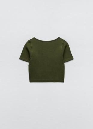 Топ в рубчик zara/вкорочений топ zara2 фото