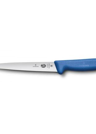 Кухонний ніж victorinox fibrox filleting flex для філе 18 см синій (5.3702.18)