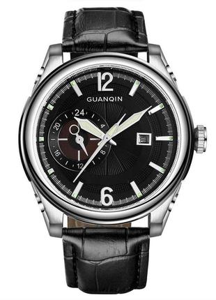 Часы guanqin gs19027 cl silver-black-black (gs19027sbb)