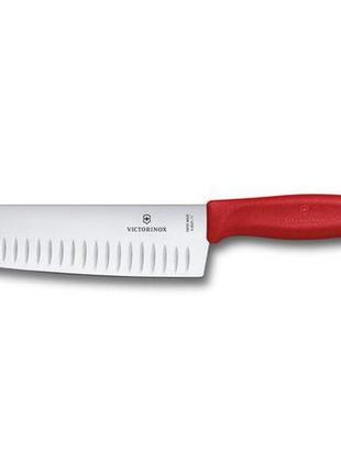 Кухонний ніж victorinox santoku 17 см червоний (6.8521.17g)