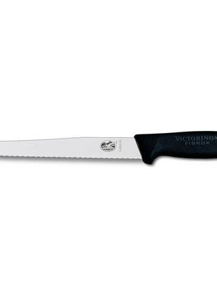 Кухонний ніж для нарізування victorinox fibrox carving 20 см чорний (5.2833.20)