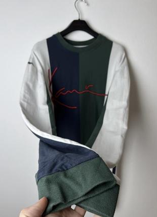 Свитшот лонгслив karl kani оригинал новый в полоску