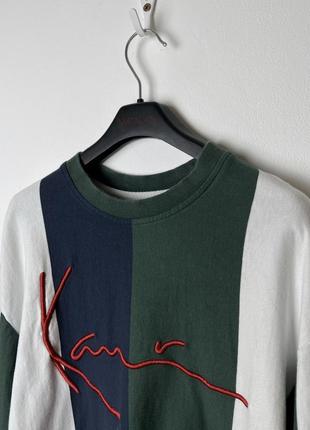 Свитшот лонгслив karl kani оригинал новый в полоску