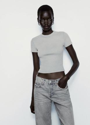 Футболка с эффектом выцветания zara