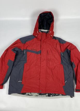 Гірськолижна куртка columbia omni-tech gore tex вітровка оригінал червона великого розміру xxl xxxl