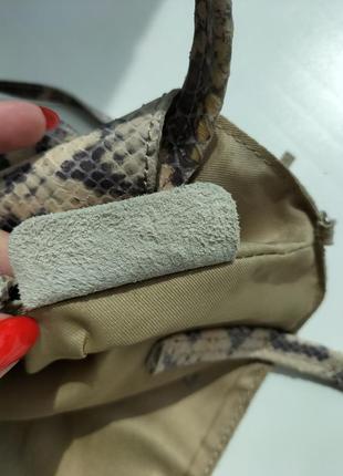 Кожаная фирменная итальянская сумочка мини шоппер borse in pelle!9 фото