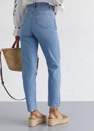 Женские джинсы мом с завышенной талией6 фото