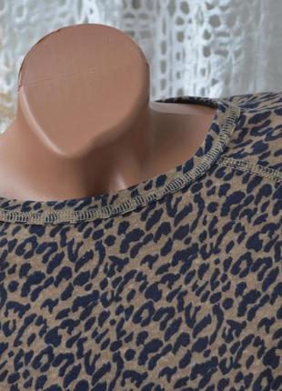 26 / s фирменная женская кофта свитер джемпер леопардовый животный принт зара zara7 фото
