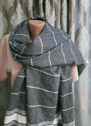 Великий палантин, шарф, бавовна, хлопок. 1+1= 50% знижки на 3ю річ.