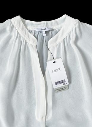 Біла блузка з довгими рукавами next, l2 фото