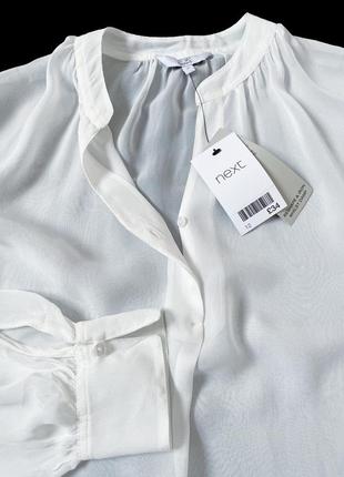 Белая блузка с длинными рукавами next, l4 фото