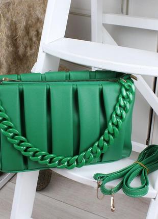 Зелена жіноча сумка топ модель6 фото