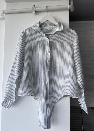 Сорочка лляна,рубашка hm6 фото