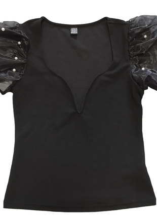 Блуза/топ с коротким прозрачным рукавом shein2 фото