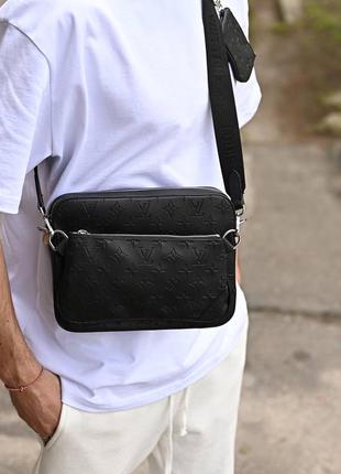 Кожаная сумка в стиле louis vuitton