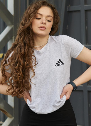 Женская футболка adidas серая3 фото