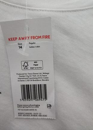 Стильная блузка блузка футболка белая распродаж sale бренд f&amp;f, р.148 фото