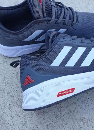 Adidas cloudfoam  •dark grey•3 фото