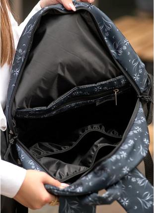 Женский рюкзак sambag brix pjt черный тканевой принт9 фото