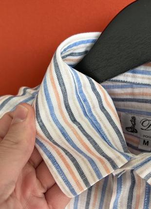 Dea positano italy оригинал мужская лёгкая летняя льняная рубашка сорочка размер m б у5 фото
