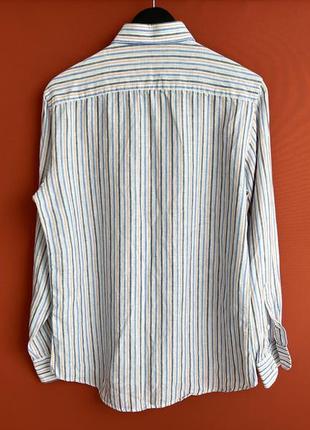 Dea positano italy оригинал мужская лёгкая летняя льняная рубашка сорочка размер m б у6 фото