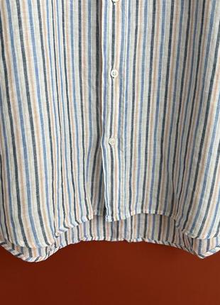 Dea positano italy оригинал мужская лёгкая летняя льняная рубашка сорочка размер m б у4 фото