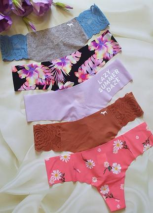 Набір безшовних трусиків pink victoria secret