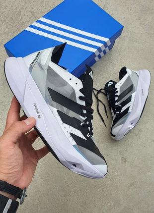 Adidas adizero adios pro 3 •white black•1 фото